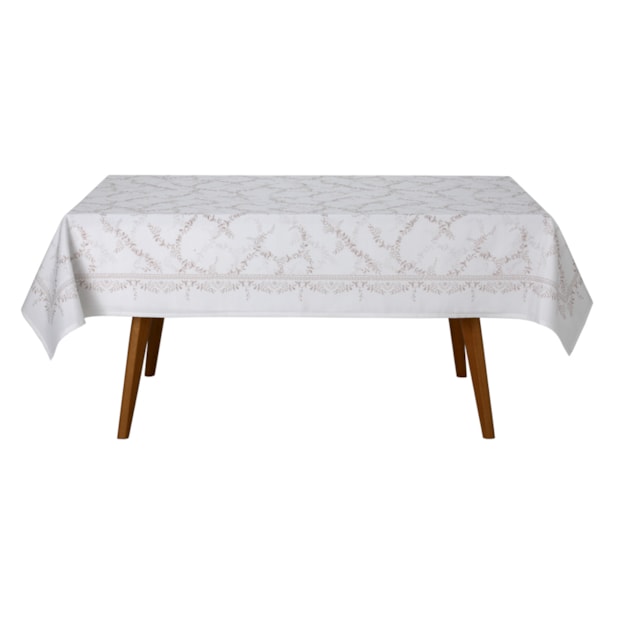 Toalha de Mesa Quadrada Dohler Clean Iris 4 Lugares 1,40m x 1,40m