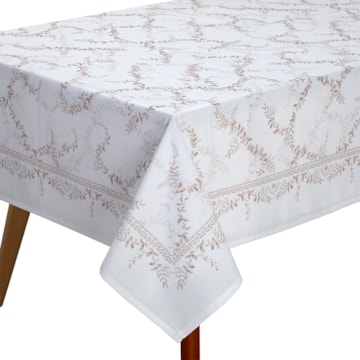 Toalha de Mesa Quadrada Dohler Clean Iris 8 Lugares 1,80m x 1,80m