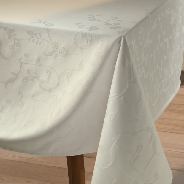 Toalha de Mesa Quadrada Dohler Clean Jacquard Aurora 4 Lugares 100% Algodão 1,54m x 1,54m