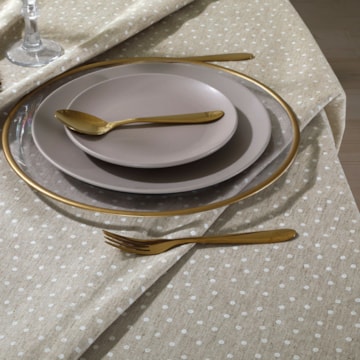 Toalha de Mesa Quadrada Dohler Clean Linhares Paloma 8 Lugares 2,00m x 2,00m