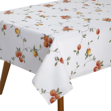 Toalha de Mesa Quadrada Dohler Clean Pêssegos 4 Lugares 1,40m x 1,40m