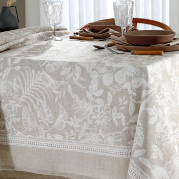 Toalha de Mesa Quadrada Dohler Clean Renova Estampado Digital Alana 4 Lugares 1,40m x 1,40m