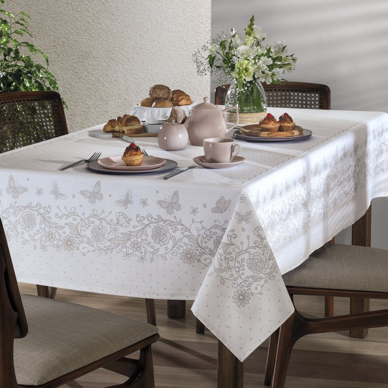 Toalha de Mesa Quadrada Dohler Clean Renova Estampado Digital Aurora 4