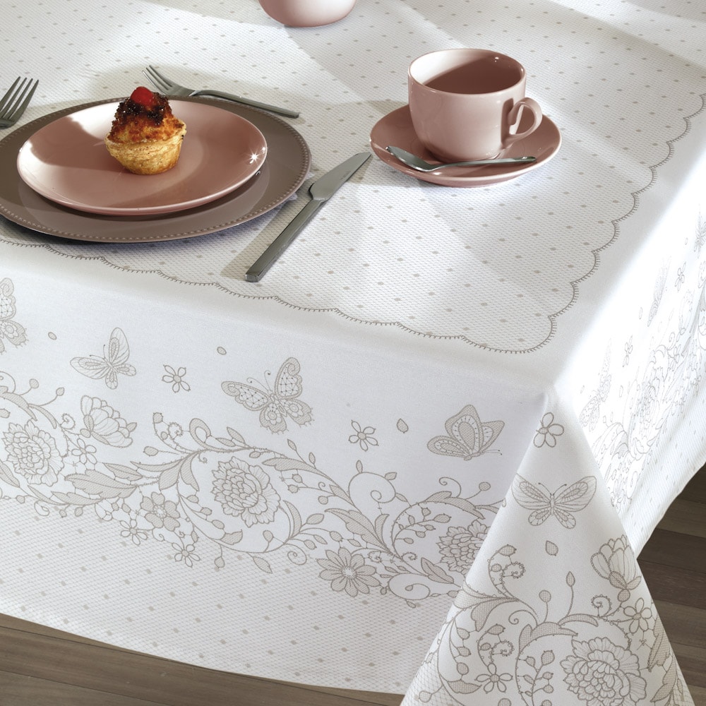 Toalha de Mesa Quadrada Dohler Clean Renova Estampado Digital Aurora 4 Lugares 1,40m x 1,40m