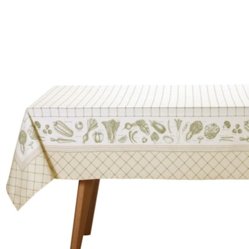 Toalha de Mesa Quadrada Dohler Clean Renova Estampado Digital Charlotte 8 Lugares 1,80m x 1,80m
