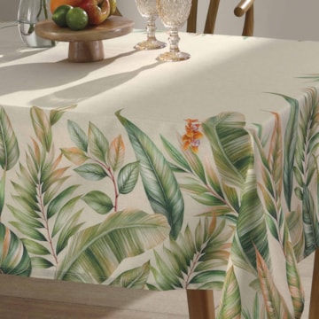 Toalha de Mesa Quadrada Dohler Clean Renova Estampado Digital Hércules 4 Lugares 1,40m x 1,40m