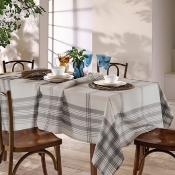 Toalha de Mesa Quadrada Dohler Clean Renova Estampado Digital Luna 8 Lugares 1,80m x 1,80m