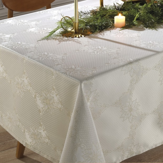 Toalha de Mesa Quadrada Dohler Lumina II TJ-4885 4 Lugares 1,60m x 1,60m