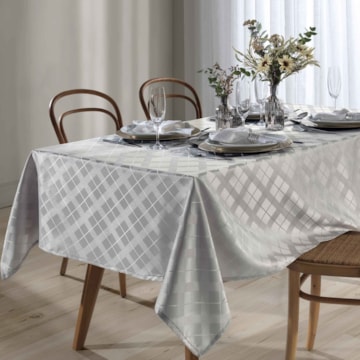 Toalha de Mesa Quadrada Dohler Requinte II TJ-4872 4 Lugares 1,60m X 1,60m