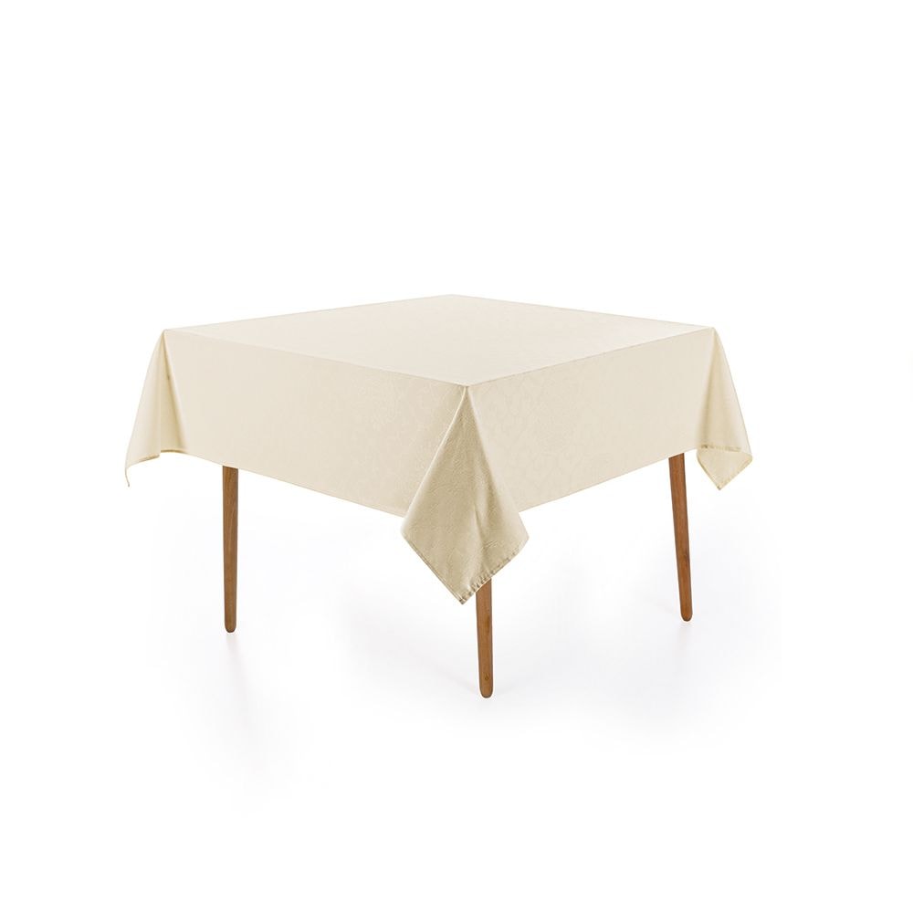 Toalha de Mesa Quadrada Karsten Alamanda Jacquard 8 Lugares 2,20m x 2,20m