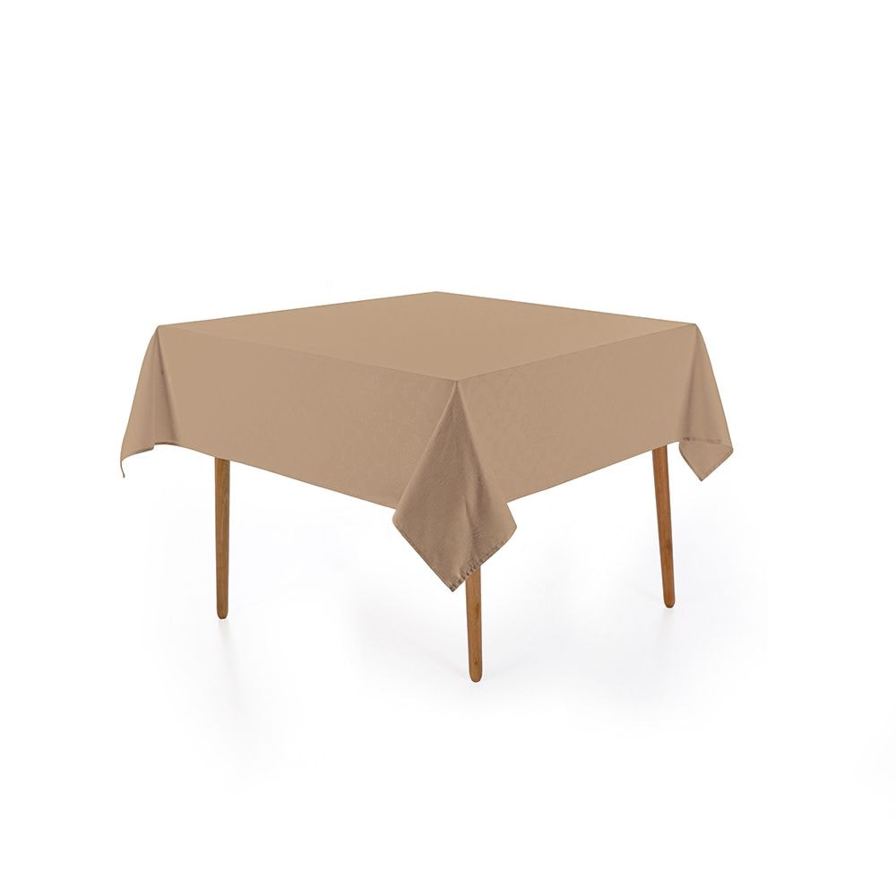 Toalha de Mesa Quadrada Karsten Alamanda Jacquard 8 Lugares 2,20m x 2,20m