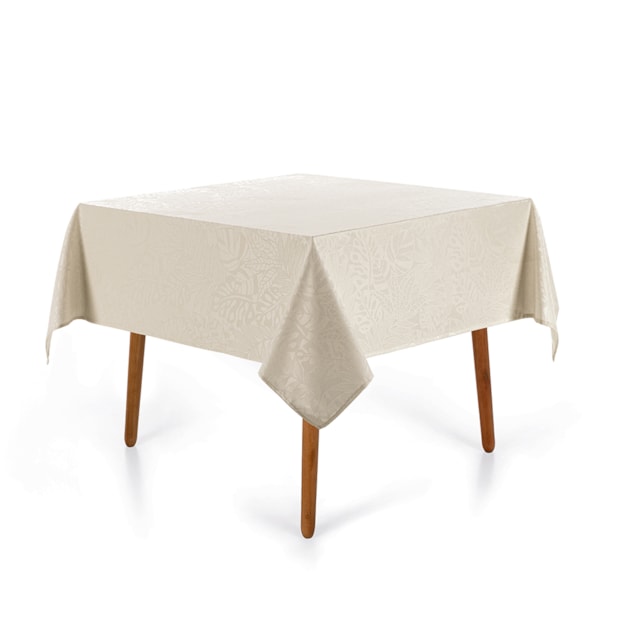 Toalha de Mesa Quadrada Karsten Jacquard Essencia 4 Lugares 1,40m x 1,40m