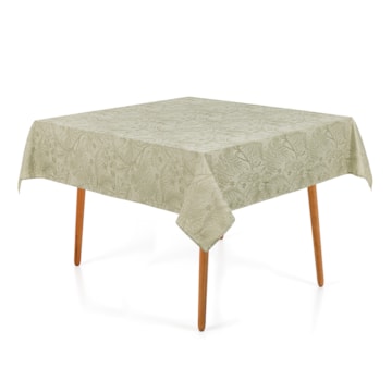 Toalha de Mesa Quadrada Karsten Jacquard Sempre Limpa Aurora 8 Lugares 1,80m x 1,80m