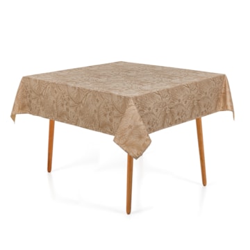 Toalha de Mesa Quadrada Karsten Jacquard Sempre Limpa Aurora 8 Lugares 1,80m x 1,80m
