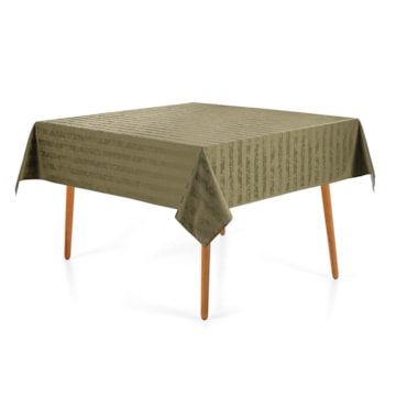 Toalha de Mesa Quadrada Karsten Jacquard Sempre Limpa Campestre 8 Lugares 1,80m x 1,80m
