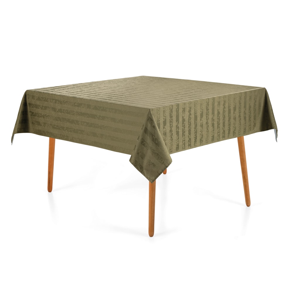 Toalha de Mesa Quadrada Karsten Jacquard Sempre Limpa Campestre 8 Lugares 2,20m x 2,20m