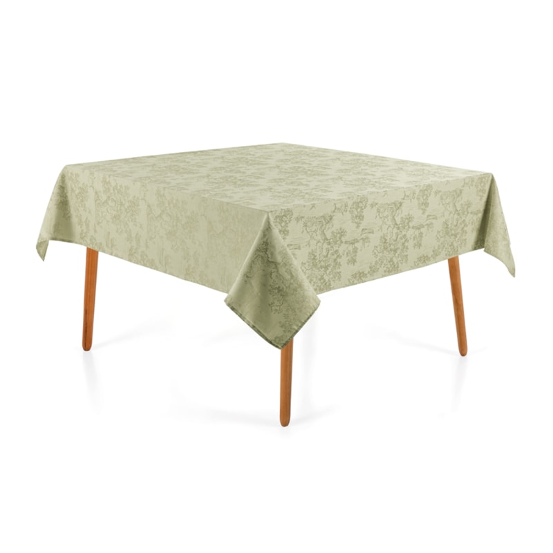 Toalha de Mesa Quadrada Karsten Jacquard Sempre Limpa Grazia 8 Lugares