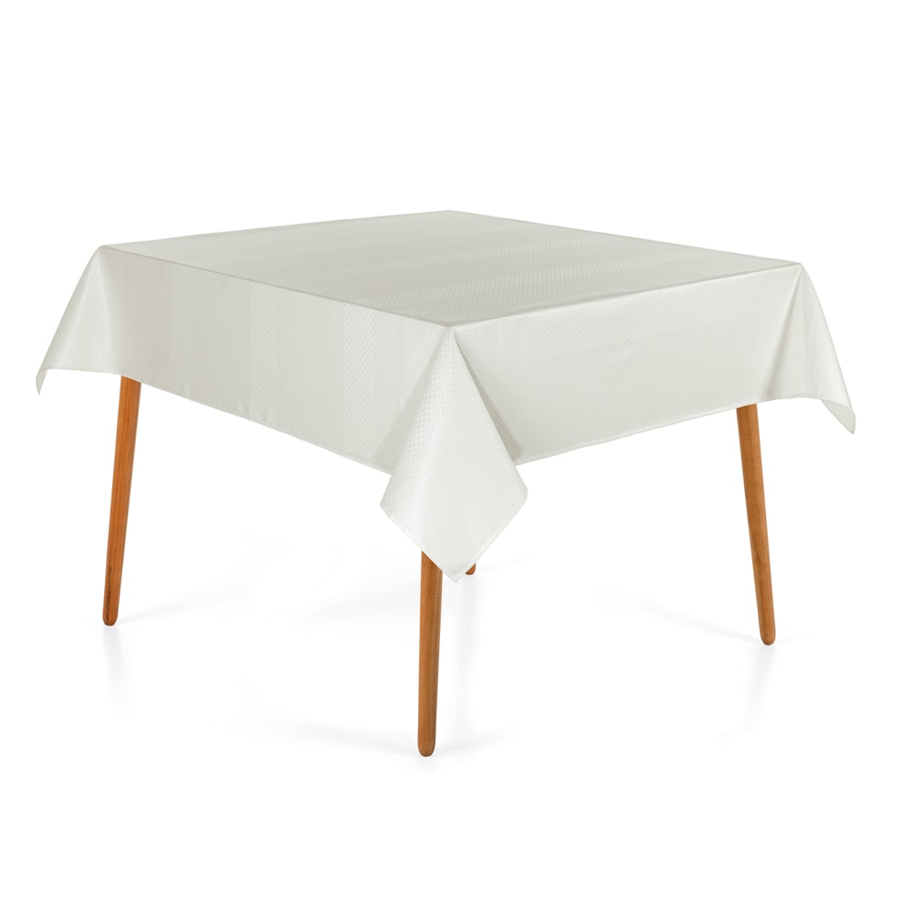 Toalha de Mesa Quadrada Karsten Jacquard Sempre Limpa Oslo 8 Lugares 1,80m x 1,80m