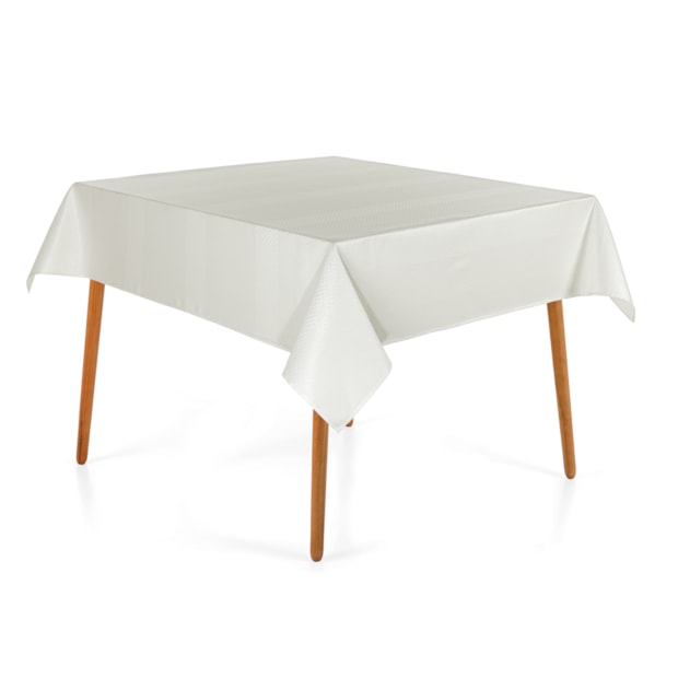 Toalha de Mesa Quadrada Karsten Jacquard Sempre Limpa Oslo 8 Lugares 1,80m x 1,80m