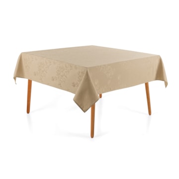 Toalha de Mesa Quadrada Karsten Jacquard Sempre Limpa Roman 8 Lugares 1,80m x 1,80m