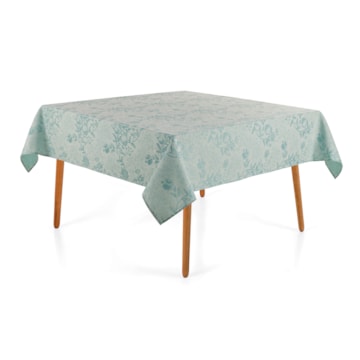 Toalha de Mesa Quadrada Karsten Jacquard Sempre Limpa Roman 8 Lugares 1,80m x 1,80m