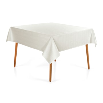 Toalha de Mesa Quadrada Karsten Jacquard Sempre Limpa Serena 8 Lugares 1,80m x 1,80m