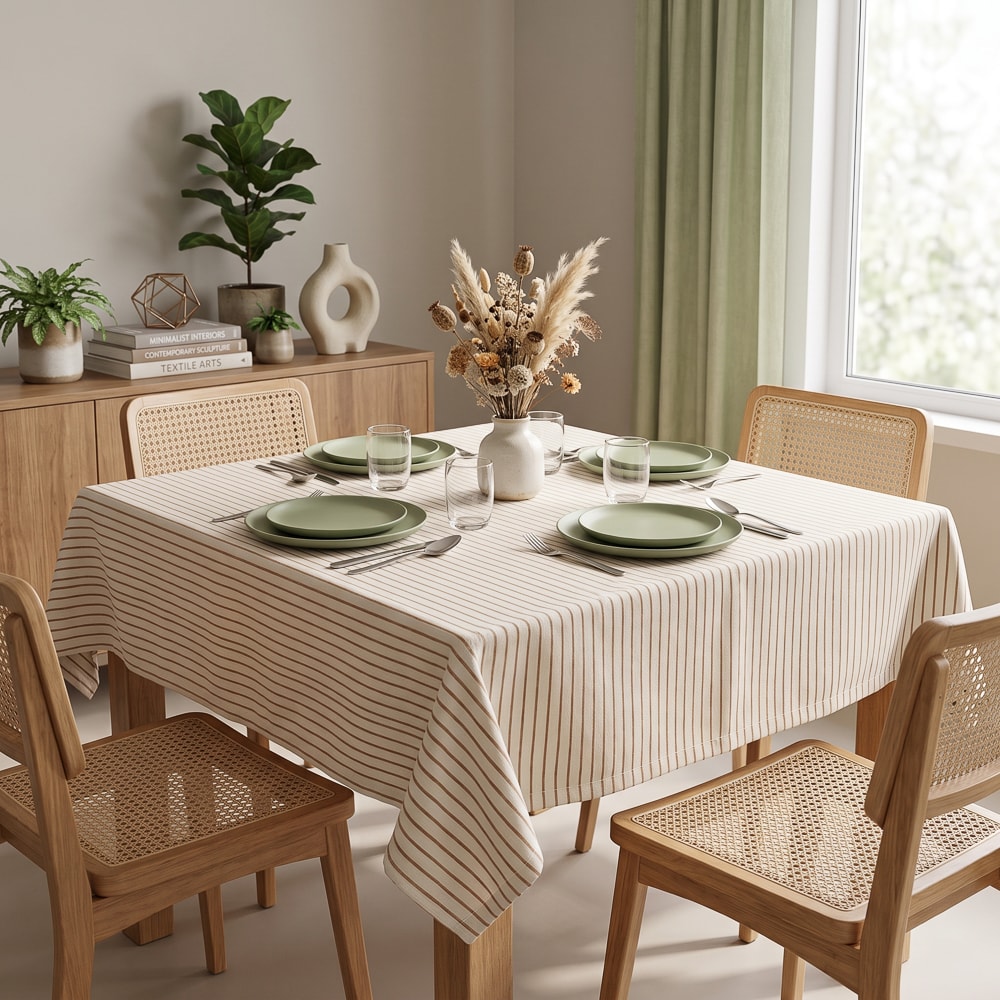 Toalha de Mesa Quadrada Riviera Listra 4 Lugares 1,40m x 1,40m