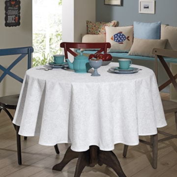 Toalha de Mesa Redonda Dohler Clean Athenas Edite 4 Lugares 1,60m