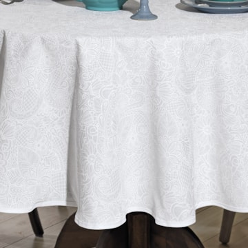 Toalha de Mesa Redonda Dohler Clean Athenas Edite 4 Lugares 1,60m