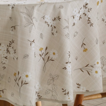 Toalha de Mesa Redonda Dohler Clean Athenas Esmeralda 4 Lugares 1,60m