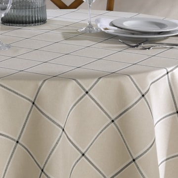 Toalha de Mesa Redonda Dohler Clean Athenas Ieda 4 Lugares 1,60m