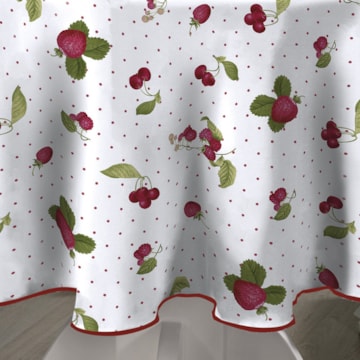 Toalha de Mesa Redonda Dohler Clean Athenas Iolanda 4 Lugares 1,60m