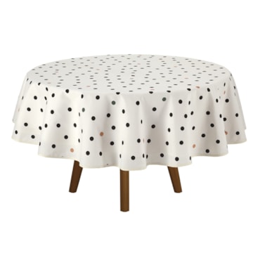 Toalha de Mesa Redonda Dohler Clean Athenas Menu 4 Lugares 1,60m