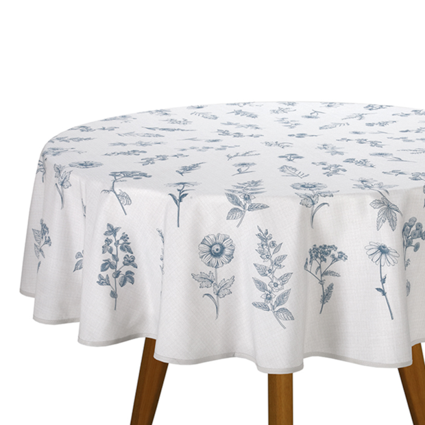 Toalha de Mesa Redonda Dohler Clean Ciana 8 Lugares 1,80m