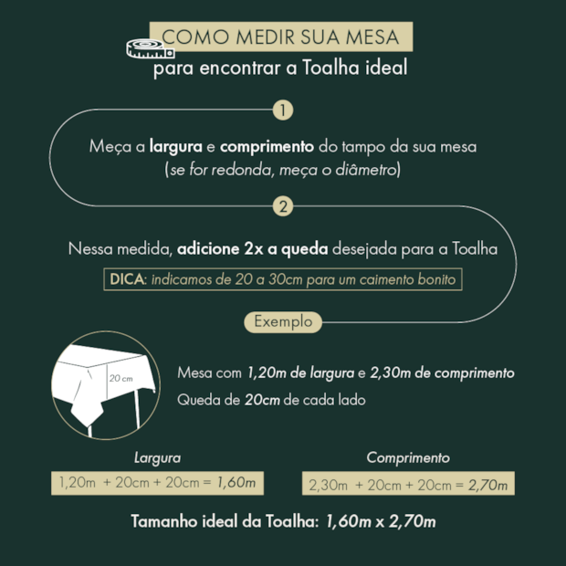 Toalha de Mesa Redonda Dohler Clean Diana 8 Lugares 100% Algodão 2,00m