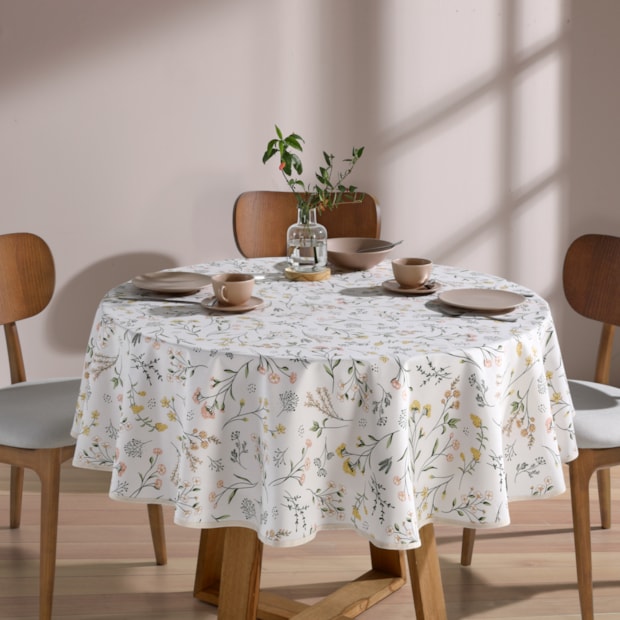 Toalha de Mesa Redonda Dohler Clean Florencia 4 Lugares 1,60m