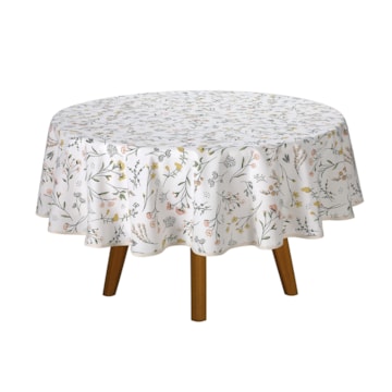 Toalha de Mesa Redonda Dohler Clean Florência 4 Lugares 1,60m