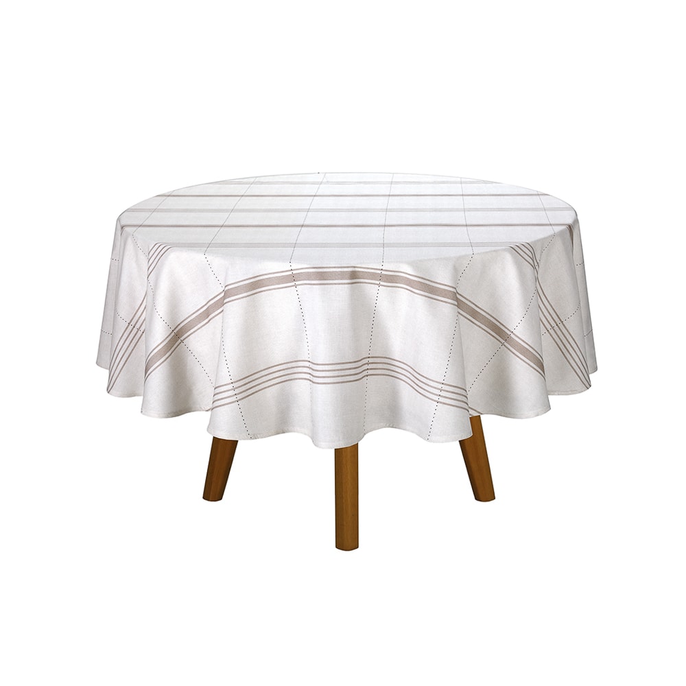 Toalha de Mesa Redonda Dohler Clean Nina 8 Lugares 100% Algodão 2,00m