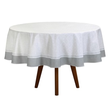 Toalha de Mesa Redonda Dohler Clean Renova Estampado Digital Alicia 6 a 8 Lugares 1,80m