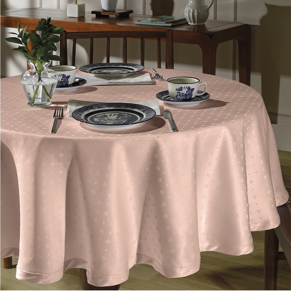 Toalha de Mesa Redonda Dohler Jacquard Cindy 4 Lugares 1,60m