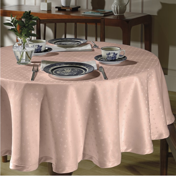 Toalha de Mesa Redonda Dohler Jacquard Cindy 4 Lugares 1,60m
