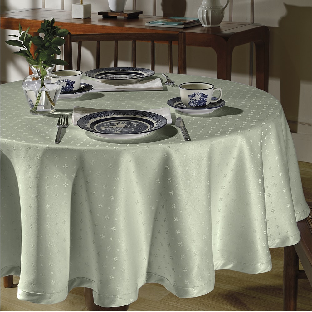 Toalha de Mesa Redonda Dohler Jacquard Cindy 4 Lugares 1,60m