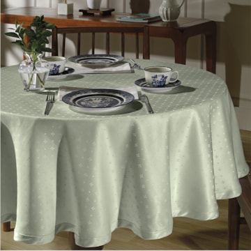Toalha de Mesa Redonda Dohler Jacquard Cindy 4 Lugares 1,60m