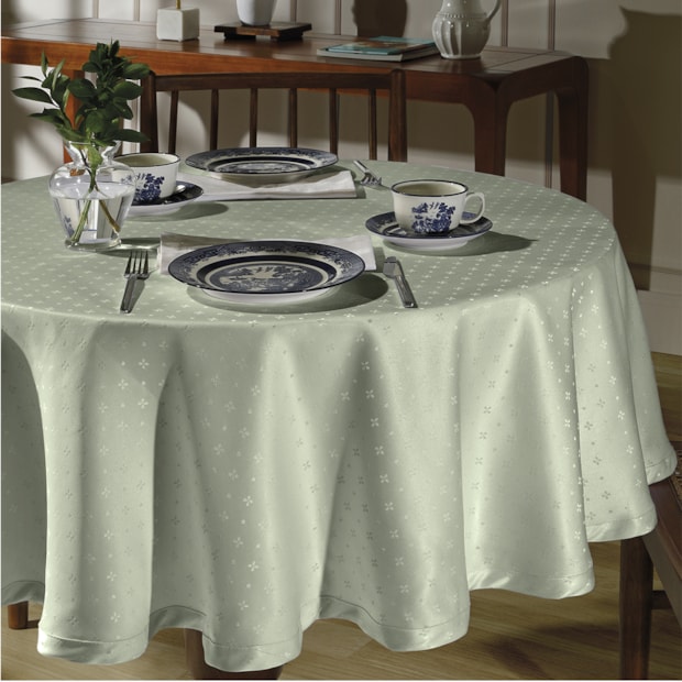 Toalha de Mesa Redonda Dohler Jacquard Cindy 4 Lugares 1,60m