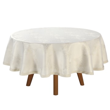 Toalha de Mesa Redonda Dohler Lumina II TJ-4885 4 Lugares 1,60m