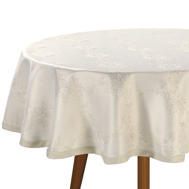 Toalha de Mesa Redonda Dohler Lumina II TJ-4885 4 Lugares 1,60m