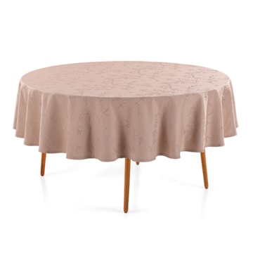 Toalha de Mesa Redonda Karsten Celebra Veríssimo Easy Wash 6 Lugares 1,78m