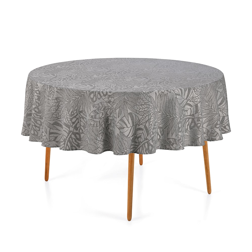 Toalha de Mesa Redonda Karsten Jacquard Essencia 4 Lugares 1,60m