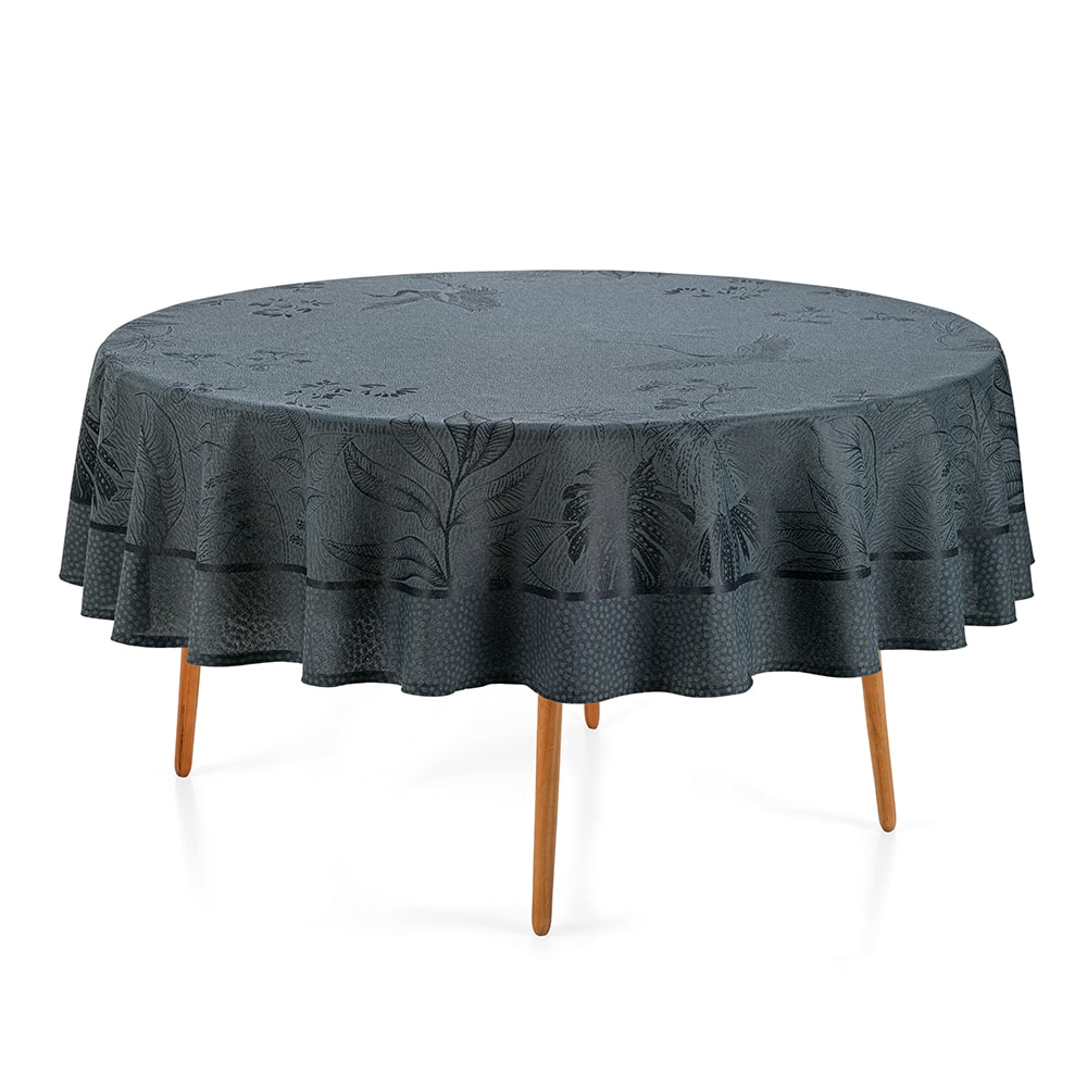 Toalha de Mesa Redonda Karsten Jacquard Sempre Limpa Amaris 6 Lugares 1,78m
