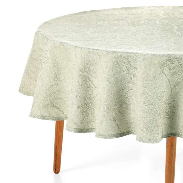 Toalha de Mesa Redonda Karsten Jacquard Sempre Limpa Bali 6 Lugares 1,78m